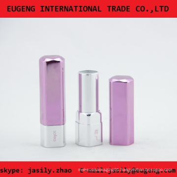 Shiny pink aluminum packaging make your own lipstick